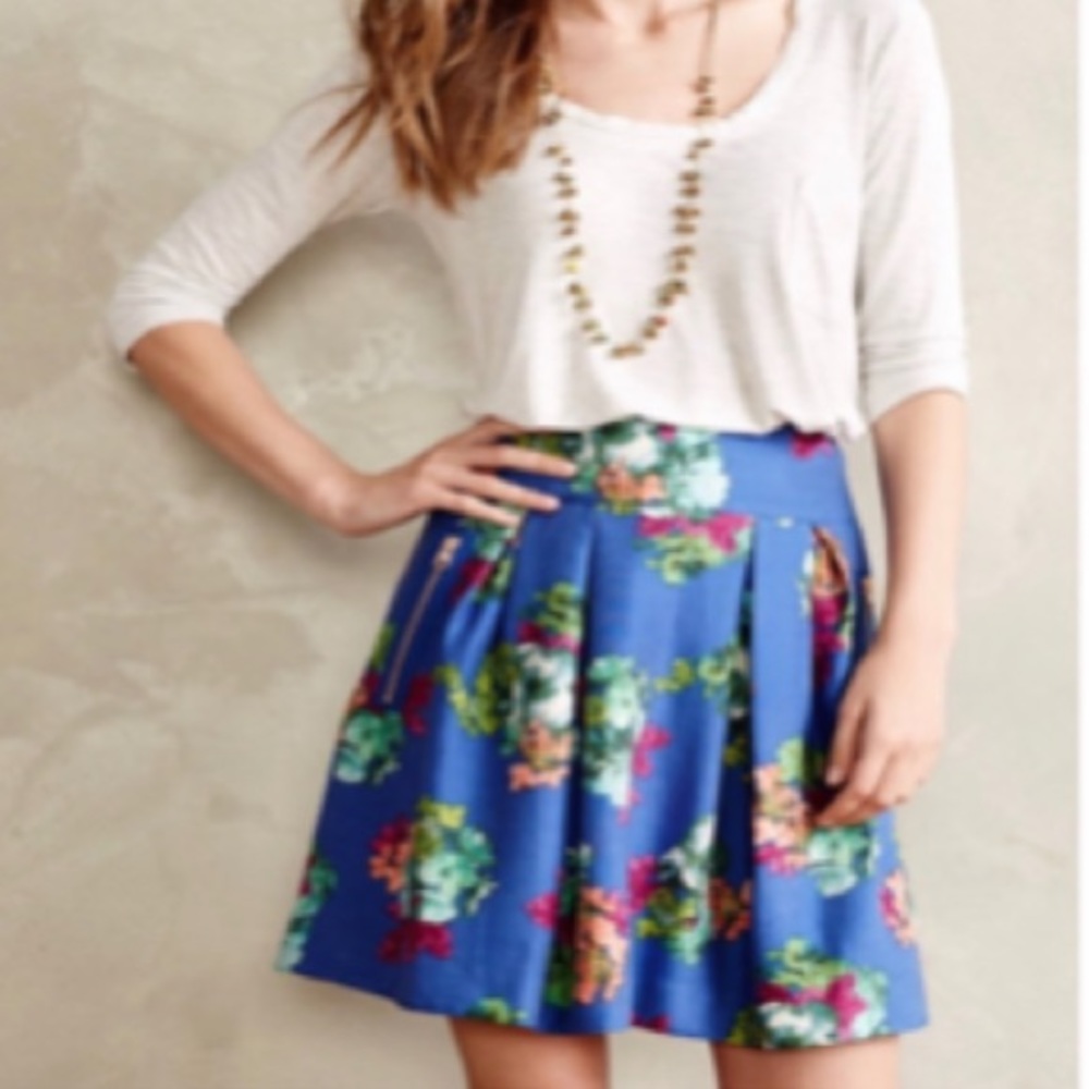 GUC Anthropologie Maeve Skirt Floral